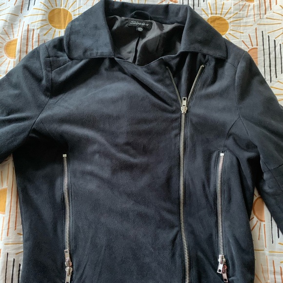 Faux suede jacket with zipper accents - Picture 3 of 3